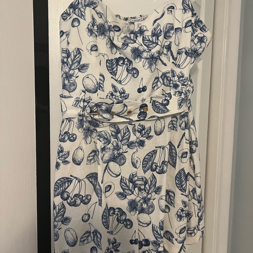 Blue and White Romper